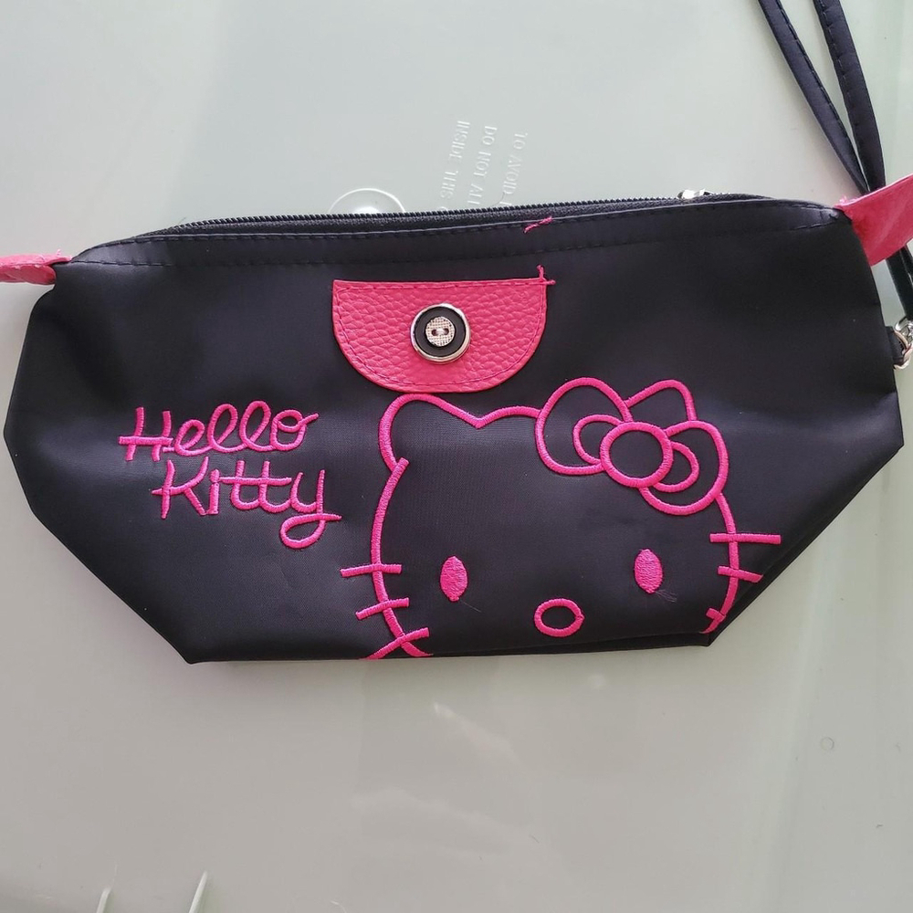 Hello Kitty black and pink makeup bag